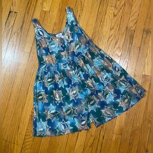 Button-up, print dress